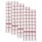 DII® Barn Red Windowpane Terry Dishtowels, 4ct.